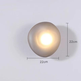 Modern Wall Light – Glass LED Wall Sconce with Pebble Design | Living Room Lighting