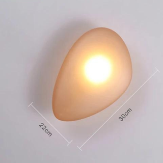 Modern Wall Light – Glass LED Wall Sconce with Pebble Design | Living Room Lighting