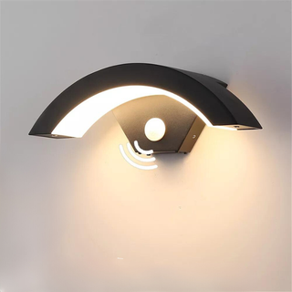 Outdoor Wall Light – Aluminum Wall Lamp with Motion Sensor Lighting, Water-Resistant Design