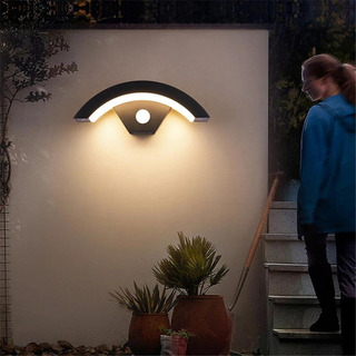 Outdoor Wall Light – Aluminum Wall Lamp with Motion Sensor Lighting, Water-Resistant Design