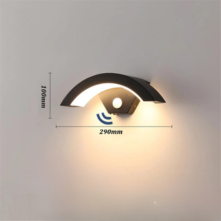 Outdoor Wall Light – Aluminum Wall Lamp with Motion Sensor Lighting, Water-Resistant Design