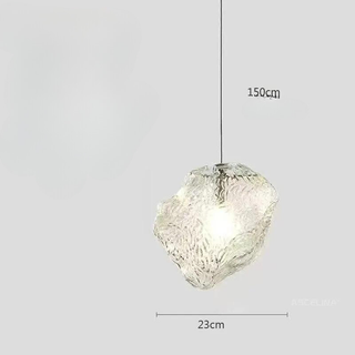 Aurora Nordica Pendant – Adjustable Height Suspension Light With Amber Glass Shade