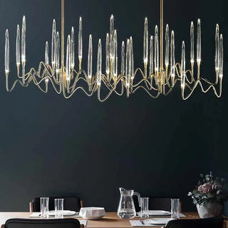 Feather Chandelier – Sculptural Delicate Shine Light Fixture for Elegant Interiors