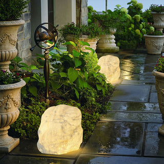 Outdoor Floor Lamp – Sculptural Stone Garden Lighting With Waterproof LED