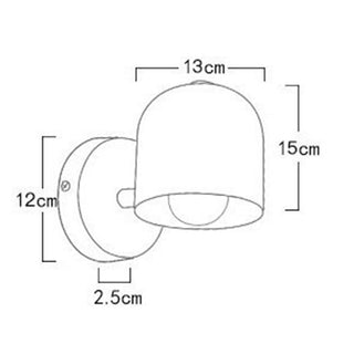 Lámpara de pared colorida - Pequeño aplique de pared interior con opciones de colores vibrantes para la sala de estar