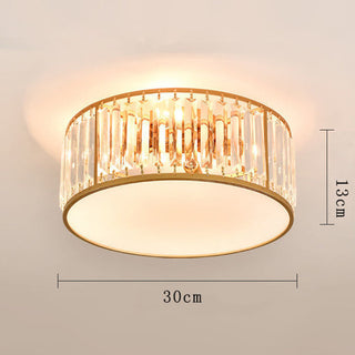 Antique Iron Ceiling Light - Classic Vintage Ceiling Fixture With Crystal Elegance