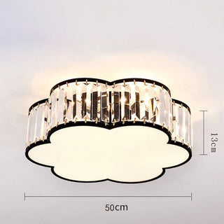 Antique Iron Ceiling Light - Classic Vintage Ceiling Fixture With Crystal Elegance