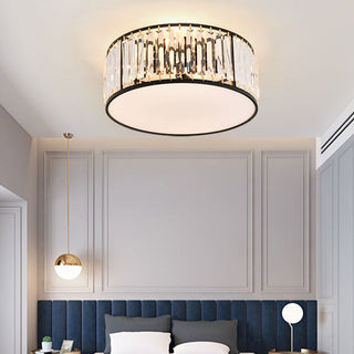 Antique Iron Ceiling Light - Classic Vintage Ceiling Fixture With Crystal Elegance