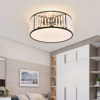 Antique Iron Ceiling Light - Classic Vintage Ceiling Fixture With Crystal Elegance