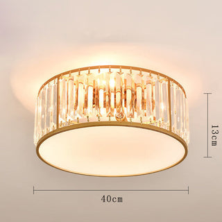 Antique Iron Ceiling Light - Classic Vintage Ceiling Fixture With Crystal Elegance