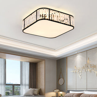 Antique Iron Ceiling Light - Classic Vintage Ceiling Fixture With Crystal Elegance