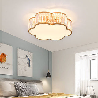 Antique Iron Ceiling Light - Classic Vintage Ceiling Fixture With Crystal Elegance