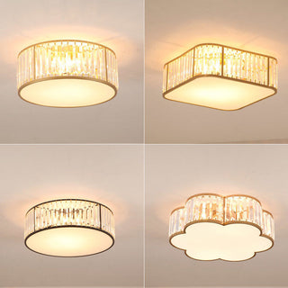 Antique Iron Ceiling Light - Classic Vintage Ceiling Fixture With Crystal Elegance