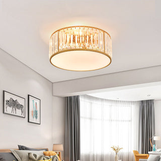 Vintage crystal iron ceiling fixture, classic antique ceiling light