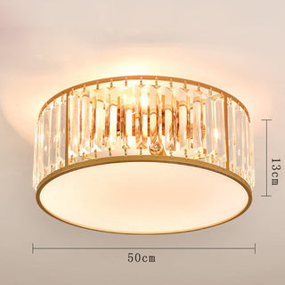 Antique Iron Ceiling Light - Classic Vintage Ceiling Fixture With Crystal Elegance