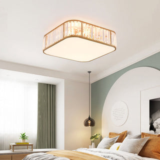 Antique Iron Ceiling Light - Classic Vintage Ceiling Fixture With Crystal Elegance