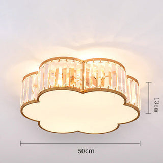 Antique Iron Ceiling Light - Classic Vintage Ceiling Fixture With Crystal Elegance