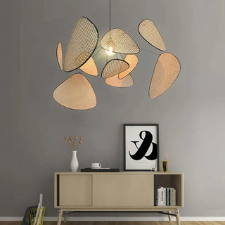 Bohemian Bamboo Chandelier – Handcrafted Woven Pendant Light With E27 Socket