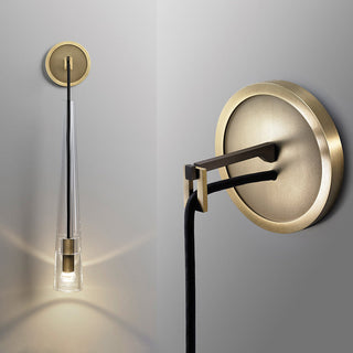 Modern single bulb wall lamp black gold — metal sconce