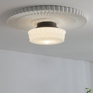 Suspension vintage – Lampe à suspendre ronde blanche réglable pour îlot de cuisine