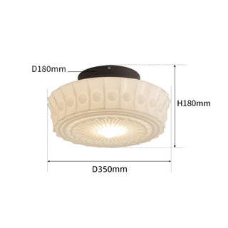 Suspension vintage – Lampe à suspendre ronde blanche réglable pour îlot de cuisine