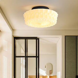 Suspension vintage – Lampe à suspendre ronde blanche réglable pour îlot de cuisine