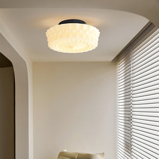 White round pendant lamp — adjustable vintage fixture