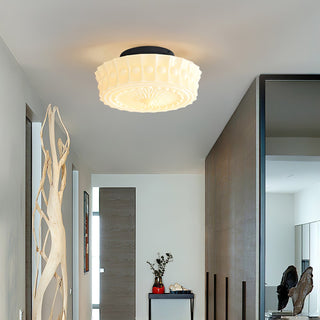 Suspension vintage – Lampe à suspendre ronde blanche réglable pour îlot de cuisine