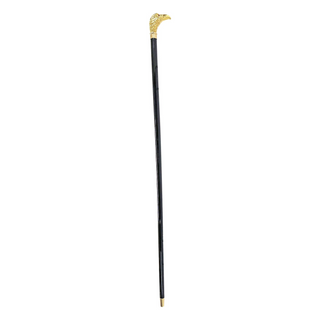 Eagle handle black beechwood 24K gold Italian luxury walking stick detail