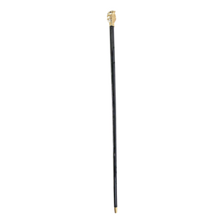 Owl handle purple stone gold tip Italian luxury walking stick detail
