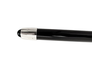 Swarovski crystal knob silver plated formal Italian luxury walking cane front view