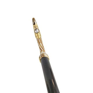 Crystal 24K gold handle handcrafted Italian walking stick detail