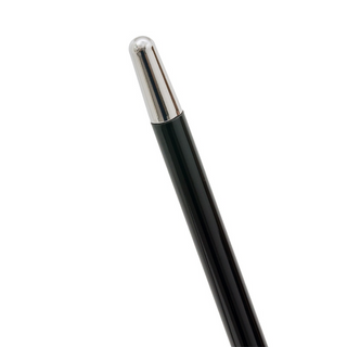 Silver bulldog metal handle handmade Italian luxury walking cane handle detail