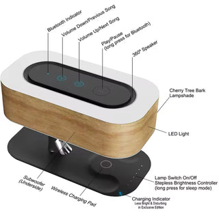 Digital touch desk lamp — LED wireless charger warm