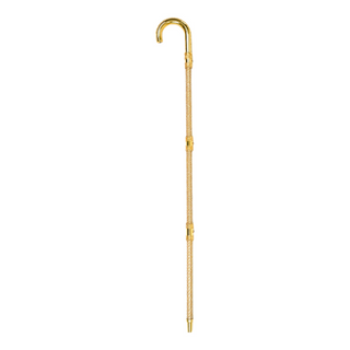 Swarovski crystal encrusted 24K gold plated handmade Italian luxury walking cane close-up