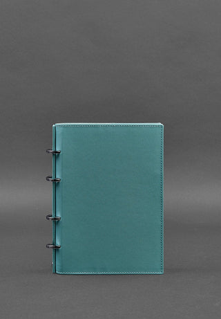 leather bound notebook a5 soft cover journal premium paper interchangeable refill lifestyle view