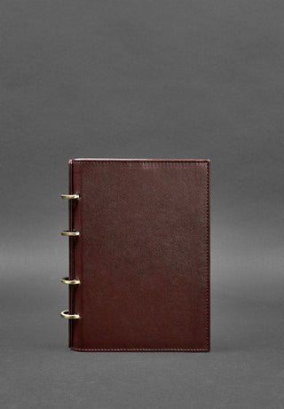 leather bound notebook a5 soft cover journal premium paper interchangeable refill top view