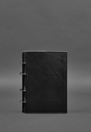 leather bound notebook a5 soft cover journal premium paper interchangeable refill angle view