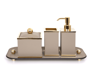 square chrome burnished brass toothbrush holder premium bathroom angle view