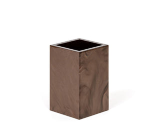 square resin toothbrush holder bathroom sink organizer side view