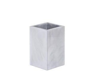 square resin toothbrush holder bathroom sink organizer detail
