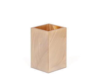 square resin toothbrush holder bathroom sink organizer front view