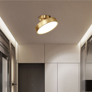 Nordic semi-flush ceiling lamp industrial – round LED