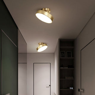 Round Nordic industrial ceiling lamp LED – semi-flush glow