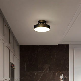 Round LED ceiling fixture industrial – Nordic semi-flush