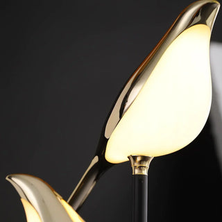 Luxury gold accent lamp close-up — elegant detail
