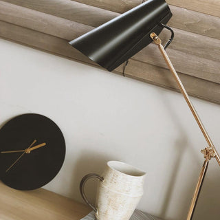 Nordic fabric lamp illuminated — retro warm ambient light