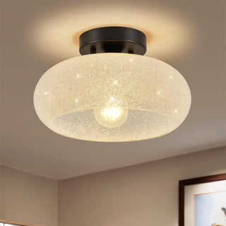 Luxury glass ceiling light semi-flush – indoor living room