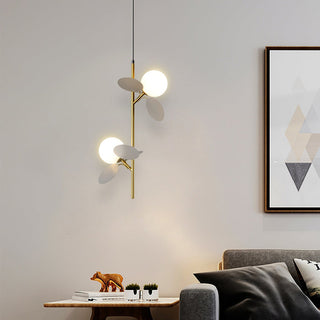 Bauhaus frosted pendant detail — globe glass modern ceiling fixture
