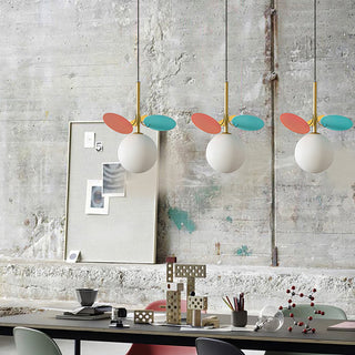 Lámpara Colgante de Cristal – Moderna con Globo Esmerilado y Cable Ajustable | Estilo Bauhaus